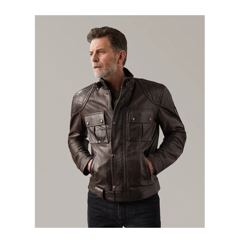 Veste en cuir Motard Brooklands Belstaff