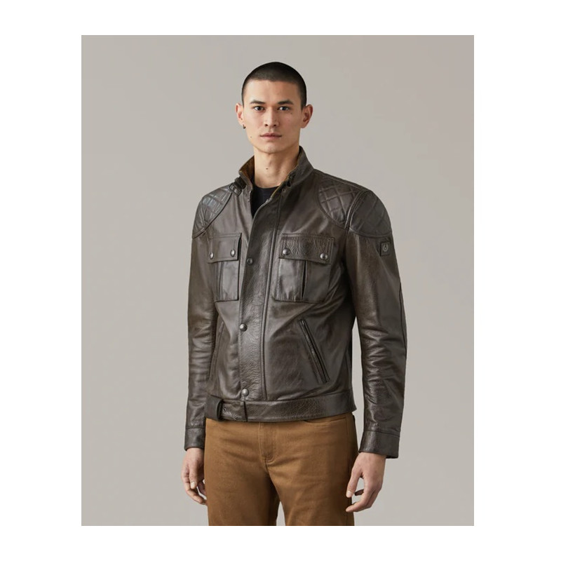 Veste en cuir Motard Brooklands Belstaff