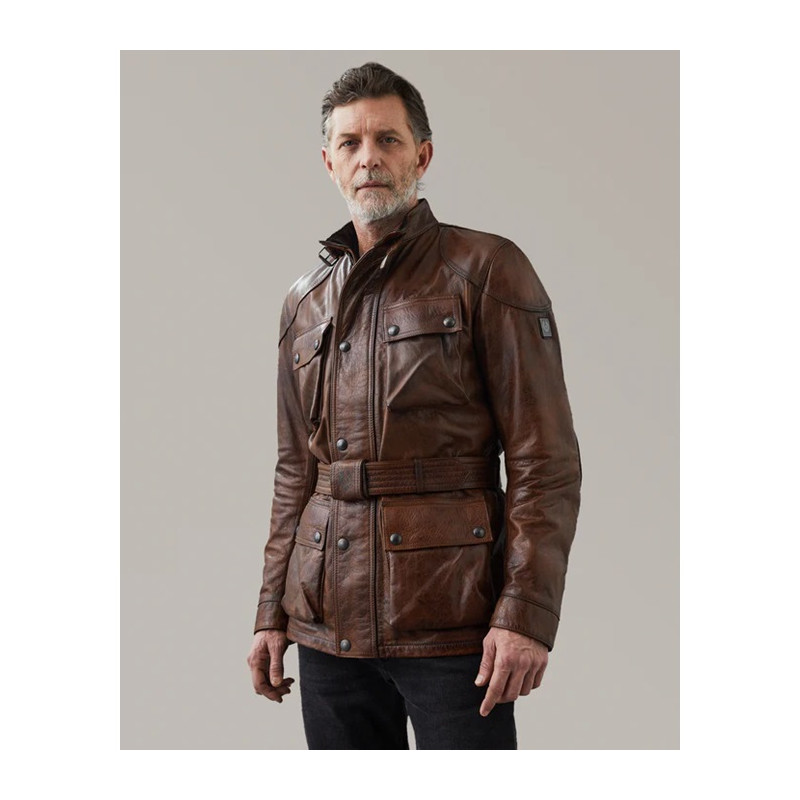 Veste en cuir Motard Trialmaster Belstaff