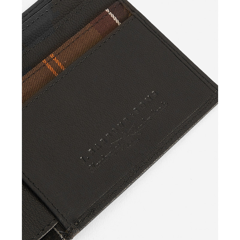 Coffret Portefeuille et Porte-cartes Cuir et Tartan Barbour