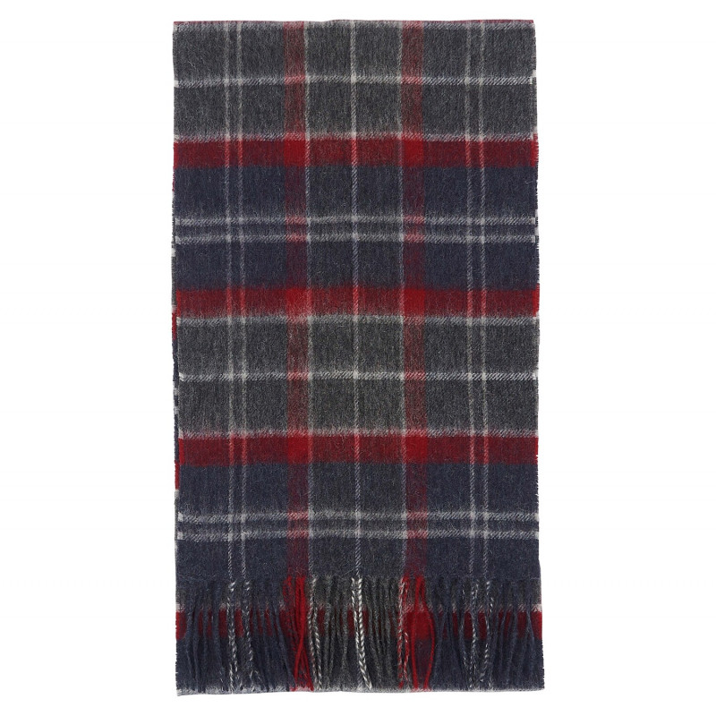 Écharpe Unisexe 100% Cachemire à Rayures Tartan - 72" X 12", Franges, Neuve Avec étiquettes