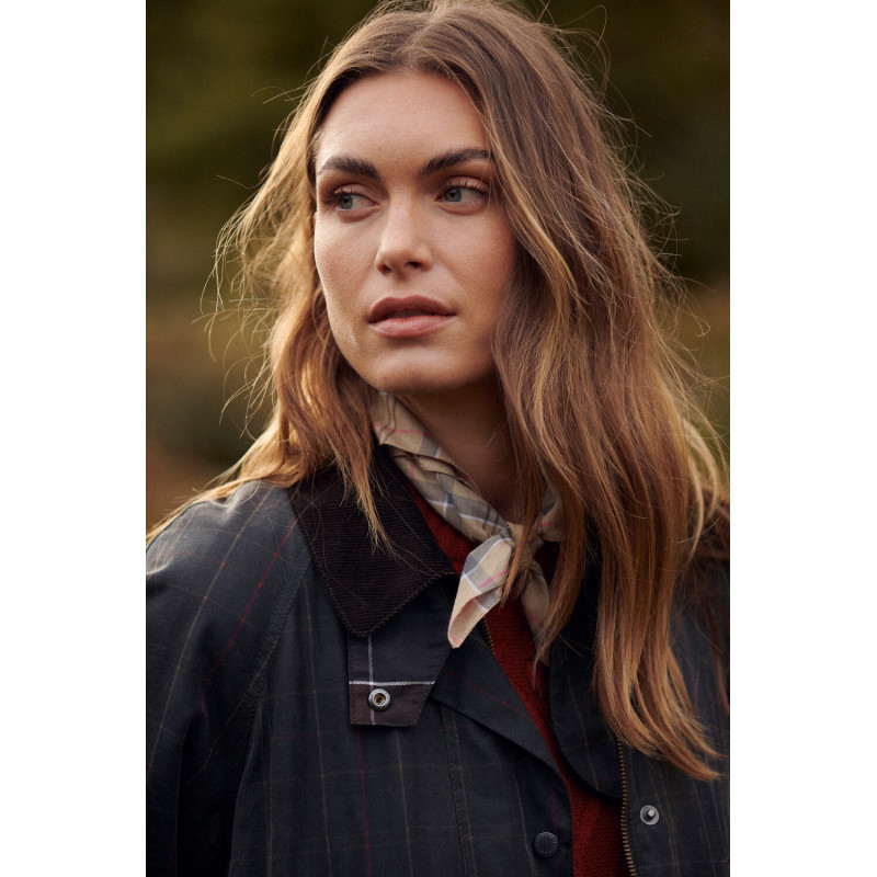 Veste huilée Ashby Tartan femme Barbour