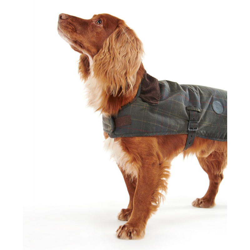 Manteau pour chien tartan en coton huilé Barbour